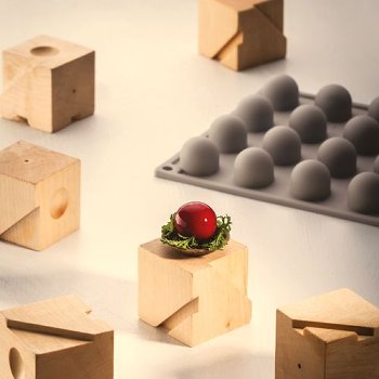 @ Silikon-Matte | -Form 28 hohe Halbkugeln 'Pop' (30x17,5cm)