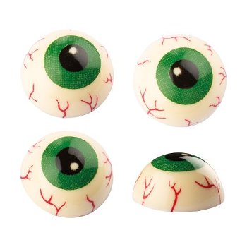 @ Schoko-Dekor Aufleger 'Monster-Augen 3D' groß (80 Stk)