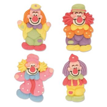 @ Zucker-Dekor Aufleger 'Clowns', flach (48 Stk)