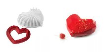 Silikon-Matte | -Form | Einzel- | Kuchenform Herz 'Amore Origami'
