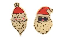 @ Schoko-Dekor Aufleger weiß Weihnachtsmannkopf (90 Stk)