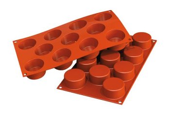 @ Silikon-Matte | -Form 11 runde Formen | Zylinder (1/3 GN=17,5x30cm)