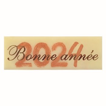 @ Schoko-Dekor Aufleger weiß Rechteck '2024' (120 Stk)