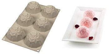 @ Silikon-Matte | -Form 6 runde Formen | Diamanten 'Mini Gemma'