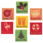 @ Schoko-Dekor Aufleger weiß Carré 'Joyeuses Fetes' (120 Stk)