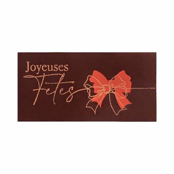 @ Schoko-Dekor Aufleger bitter Rechteck 'Joyeuses Fêtes' (100 Stk)