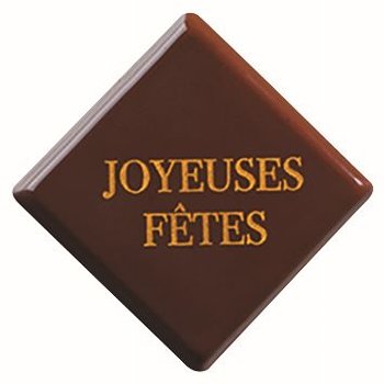 @ Schoko-Dekor Aufleger bitter Carré 'Joyeuses Fêtes' (176 Stk)