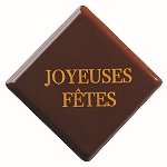 @ Schoko-Dekor Aufleger bitter Carré 'Joyeuses Fêtes' (176 Stk)