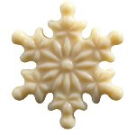 @ Schoko-Dekor Schneeflocke mit Relief groß weiß (60 Stk)