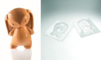 @ Gießform für Hase 'Lapin Peluche' (12 Formen für 6 Stk)