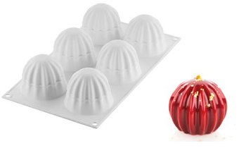 @ Silikon-Matte | -Form 6 runde Formen geriffelt 'Supernova'