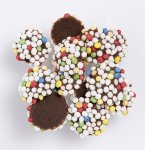 @ Schoko-Streudekor Aufleger 'Schoko-Plätzchen', bunt bestreut
