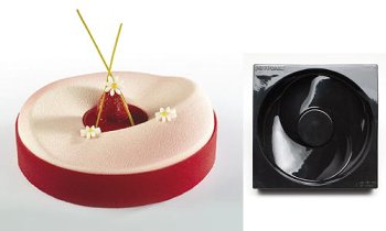 @ Silikon-Matte | -Form | Einzel- | Kuchenform rund mit Relief