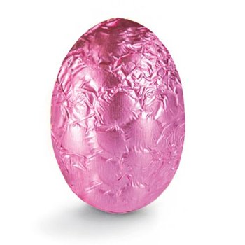 @ Pralinen-Eier milch 'Biscuit' verpackt in Alu rosa (lose Ware)