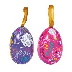 @ Metall-Eier zum Befüllen Frühlings- | Ostermotiv violett/pink (2x9 Stk)