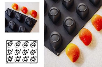 @ Silikon-Matte | -Form 12 Mangos (30x40cm)