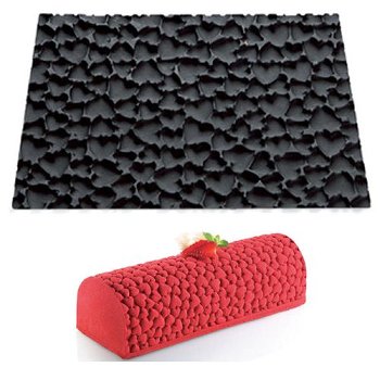 @ Silikon-Matte mit Relief | Reliefmatte mit Herzen