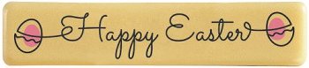 @ Schoko-Dekor Aufleger weiß Rechteck 'Happy Easter' (140 Stk)