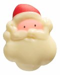 @ Schoko-Dekor Aufleger weiß Weihnachtsmannkopf (90 Stk)