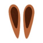 @ Schoko-Dekor Aufleger 'Hasenohren' weiße Schokolade (112 Stk)