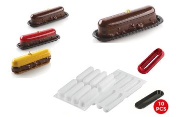 @ Kit Silikon-Matte | -Form 8 ovale Formen | Eclairformen