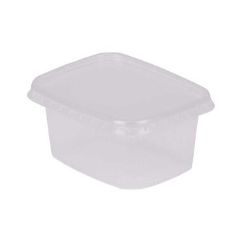 @ Metzger- | Feinkostbecher rechteckig mit Deckel 250ml (250 Stk)