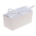 @ Pralinen- | Geschenk-Schachtel weiß mit Schleife (ca. 125g)