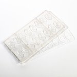 @ Schablone für Pralinengießform Tropfen CW1673 (275x135mm)
