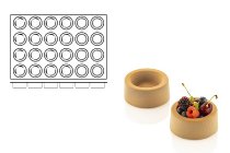 Silikon-Matte | -Form 24 runde Formen | Tarteletteformen 'Capsula' (60x40cm)