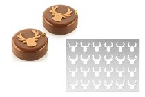 @ Ausstechmatte | Schablone Rentier 'Rudolph' (2 Stk)