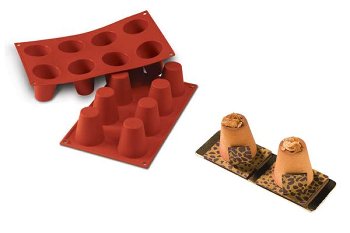 @ Silikon-Matte | -Form 8 Zylinder | Dariol- | Babaformen (1/3GN=17,5x30cm)