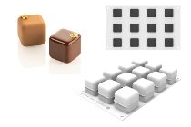 @ Silikon-Matte | -Form 12 Quadrate | Vierecke | Würfel 'Cubo'
