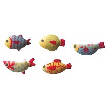 @ Schoko-Dekor Aufleger weiß Fische bunt (96 Stk)