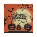@ Schoko-Dekor Aufleger weiß Carré 'Happy Halloween'' (60 Stk)
