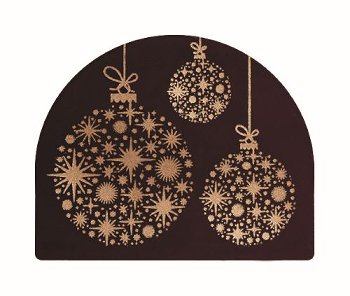 @ Schoko-Dekor Bûche-Ansatz klein bitter 'Weihnachtskugeln' (108 Stk)