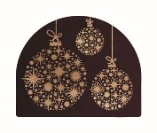 @ Schoko-Dekor Bûche-Ansatz klein bitter 'Weihnachtskugeln' (108 Stk)