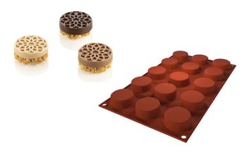 @ Silikon-Matte | -Form 15 runde Formen 'Mauresque' (1/3 GN=17,5x30cm)