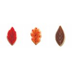 @ Schoko-Dekor Aufleger weiß Blätter 'Automne' (300 Stk)