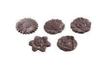@ Gießform Praline | Pralinengießform 10 Formen mit Blumenmotiven