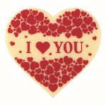 @ Schoko-Dekor Aufleger weiß 'I love you' (60 Stk)