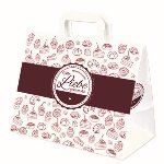 Papiertragetaschen weiß 'Mit Liebe' 320/215/270 (250 Stk)