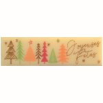 @ Schoko-Dekor Aufleger weiß Rechteck 'Joyeuses Fêtes Sapin' (100 Stk)