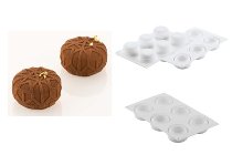 @ Silikon-Matte | -Form 6 runde Formen mit Relief 'Mistery'