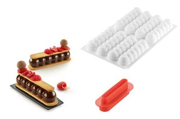 @ Silikon-Matte | -Form 8 ovale Formen | Eclairformen 'Truffle Eclair'