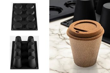 @ Silikon-Matte | -Form 8 Kaffeebecher | 'Coffe to go'-Becher (30x17,5cm)