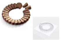 @ Gießform Tafel | Tafelgießform Adventskalender rund 'Couronne de l' avent'