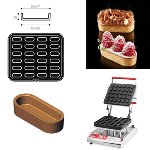 @ Cookmatic Back-Platte Oval glatt | Eclairformen (2 tlg) Ober-& Unterteil