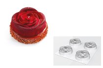 @ Formen für Süßspeisen rund Rosenform (30 Formen für 120 Stk)