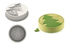 @ Silikon-Matte | -Form | Einzel- | Kuchenform rund mit Weihnachts- | Tannen- | Christbaum-Relief