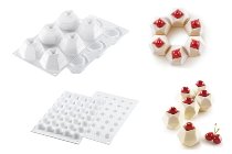 @ Kit Silikon-Matte | -Form 6 asymmetrische Formen + 35 runde Formen | Halbkugeln